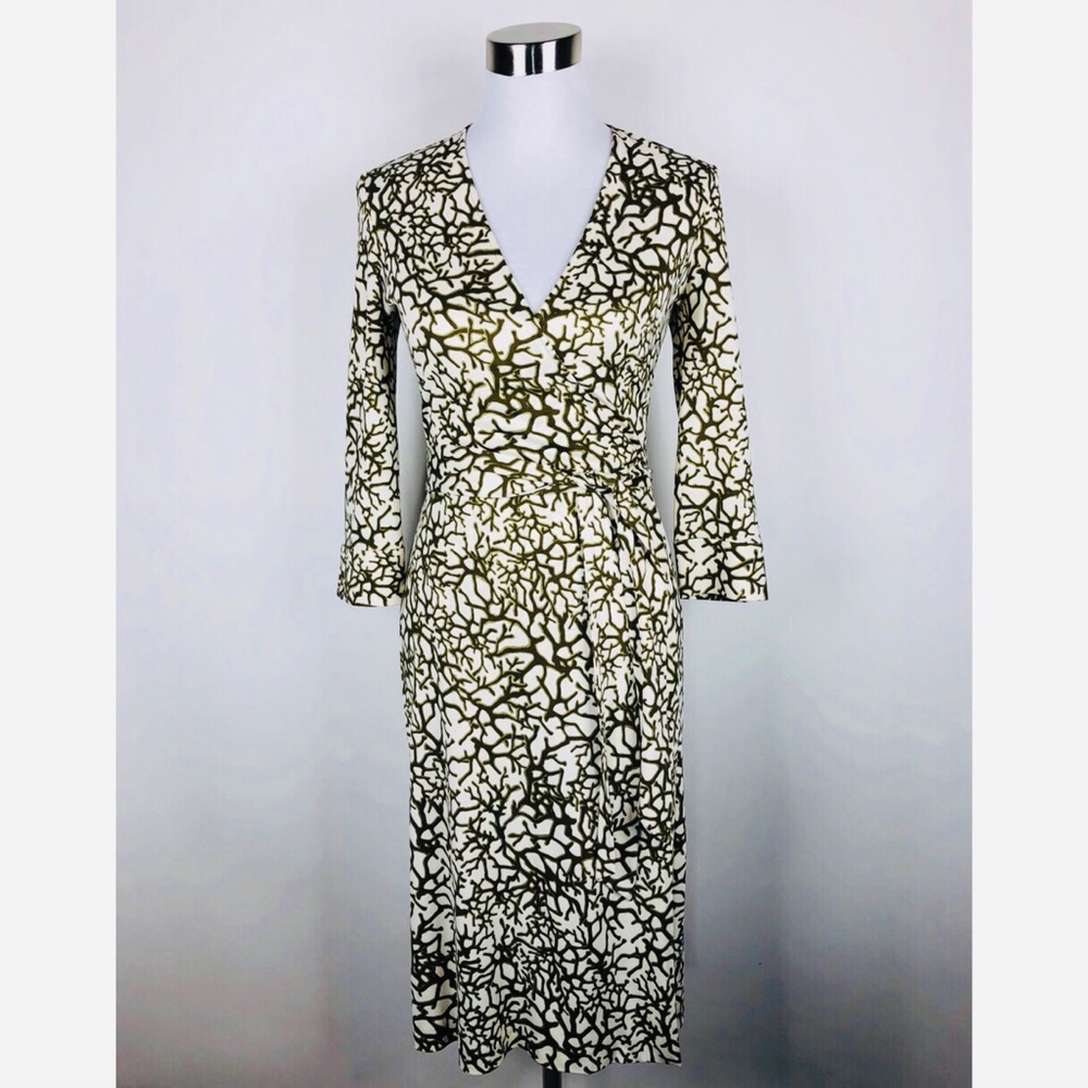 Diane von Furstenberg Silk Wrap Dress Julian Flaw*